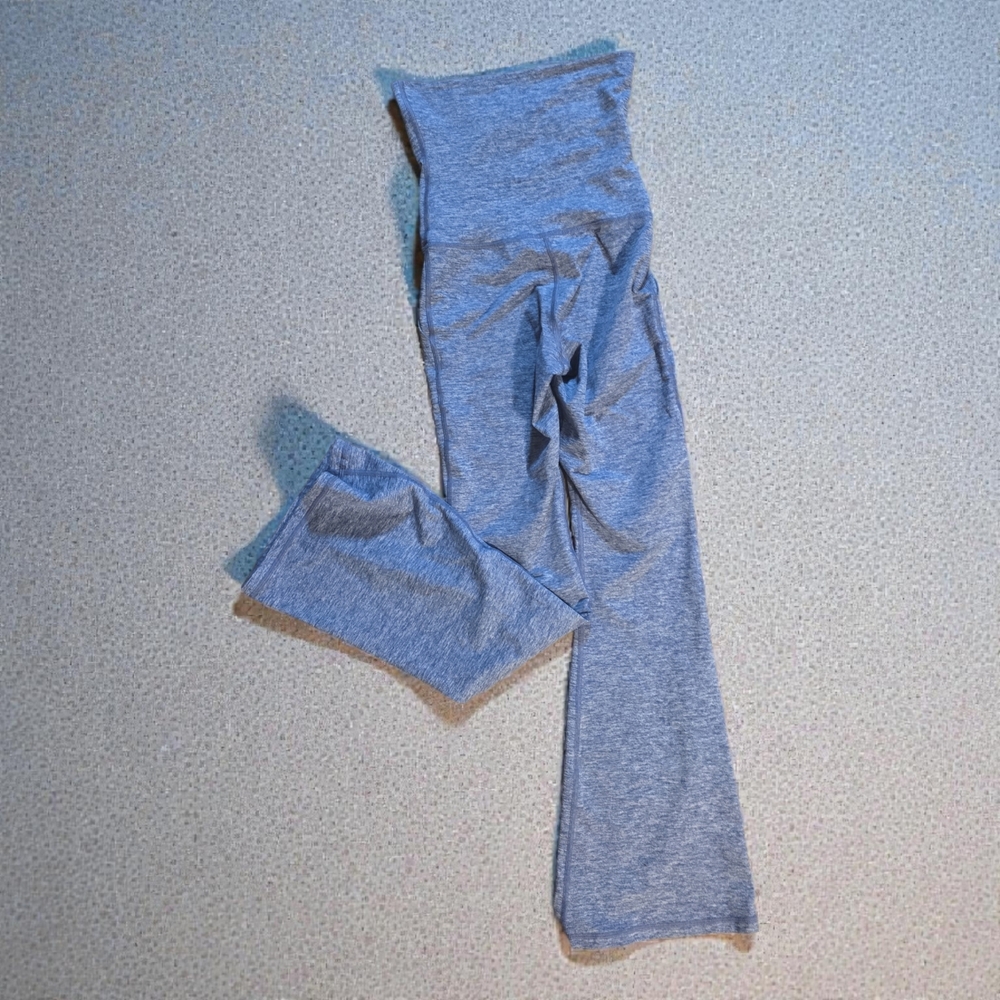 Offline By Aerie Blue High-Waisted Fold Over Leggings Bootcut